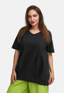 Maglia lunga in lino a silhouette a palloncino 'Venti'