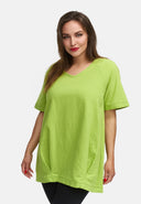 Maglia lunga in lino a silhouette a palloncino 'Venti'