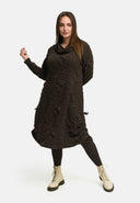 'Brunel' Robe – Col bénitier, fronces latérales & longueur midi