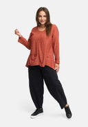 Wijde broek met stretch van parachutestof 'Isara'