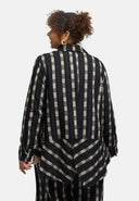 'Karena' Blusenjacke - Baumwoll-Stretch, Streifenlook