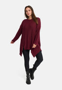 'Cotona' Knit Shirt Asymmetrical A-Line – casual & cozy