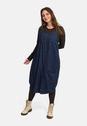 Abito salopette in denim blu con struttura fine 'Bella'