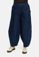 'Amira' housut – pallomalli, tumma denim & superjoustava