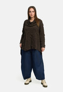 'Brunel' Tunic – short form, nobly textured & shirt collar