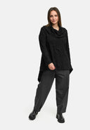 'Brunel' Tunic – short form, nobly textured & shirt collar