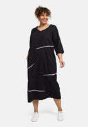 'Saria' abito midi – pulito, comodo & naturale