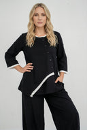 'Saria' Bluse – asymmetrisch, leicht & natürlich