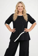 'Saria' Bluse – asymmetrisch, leicht & natürlich