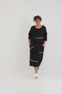 'Saria' abito midi – pulito, comodo & naturale